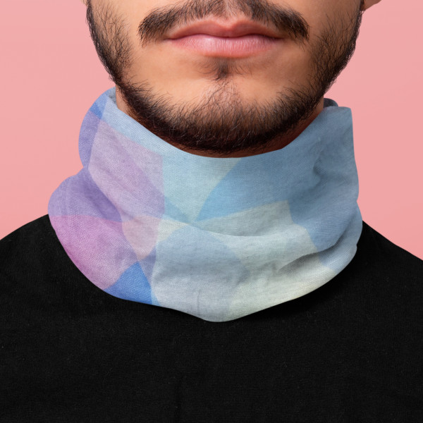 Pastel Geometric Seamless Bandana-Unisex Adventure Neck Gaiter - Bandana