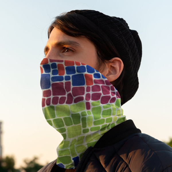 Pastel Mosaic Seamless Bandana-Unisex Adventure Neck Gaiter - Bandana