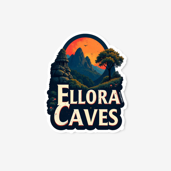 Ellora Caves Fridge Magnet–Travel Souvenir - Fridge Magnet