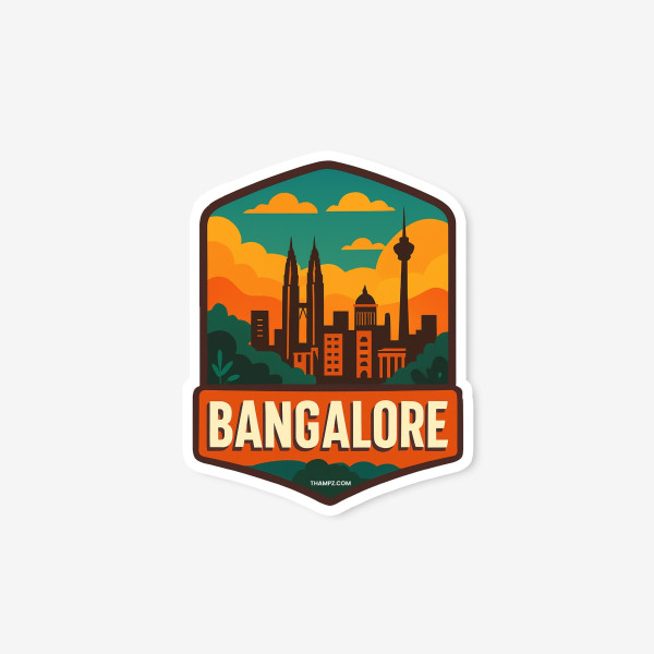 Bangalore City Skyline – Travel Sticker - Die-Cut Sticker