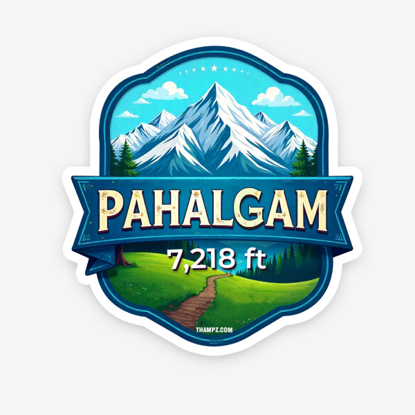 Pahalgam Vinyl Travel Sticker - Die-Cut Sticker