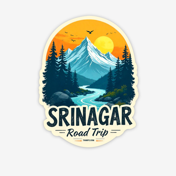 Srinagar Road Trip – Travel Sticker - Die-Cut Sticker