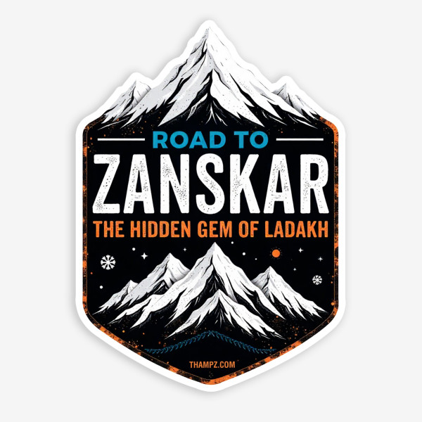 Road to Zanskar – The Hidden Gem of Ladakh – Travel Sticker - Die-Cut Sticker